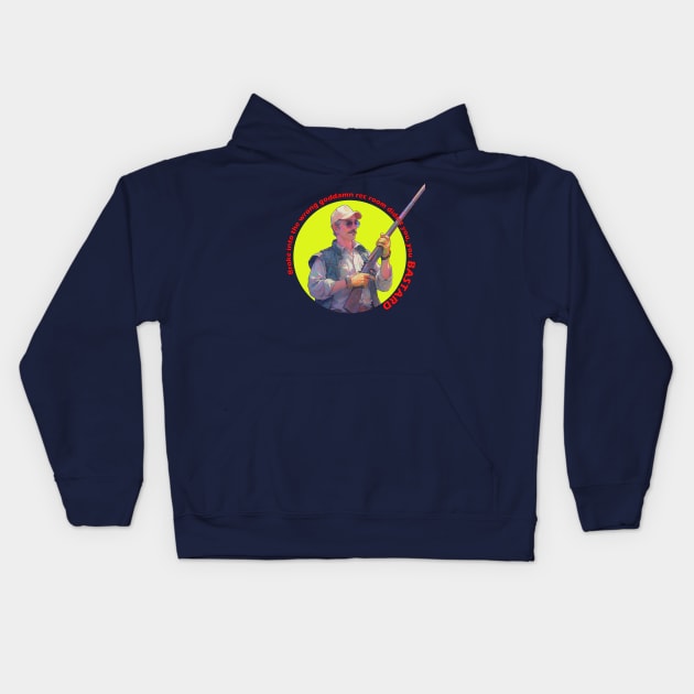 Burt Gummer art Kids Hoodie by arxitrav